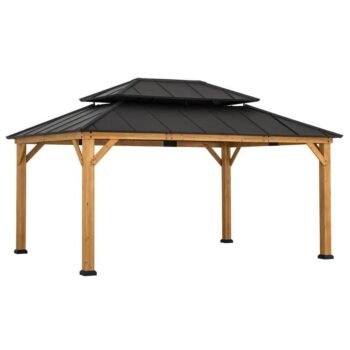 16x12 Solid Wood Patio Gazebo