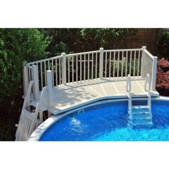 Vinylworks 5' x 13.5' Resin Above Ground Swimming Pool Deck Kit Taupe