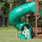 Spiral Left Exit Tube Slide for 5 Foot Decks