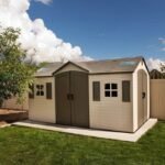Lifetime 60079 Outdoor Storage Dual Entry Shed, 15 x 8 ft, Desert Sand (B00CTVQ6UG)
